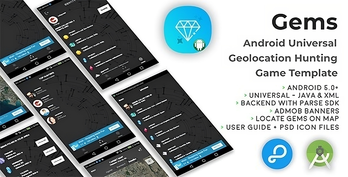 Gems Android Universal Geolocation Hunting Game Template Cubycode Gems Android Universal Geolocation Hunting Game Template Cubycode
